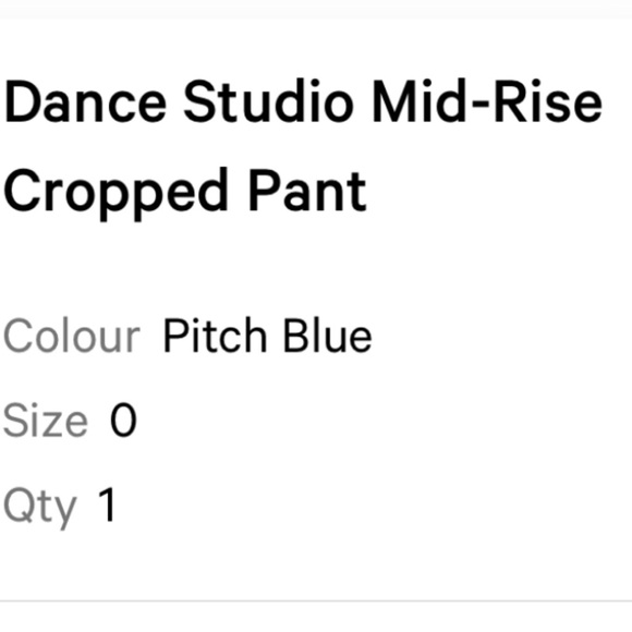 Lululemon Dance Studio Mid-rise Cropped Pant Size 0, Pitch Blue - Picture 2 of 5
